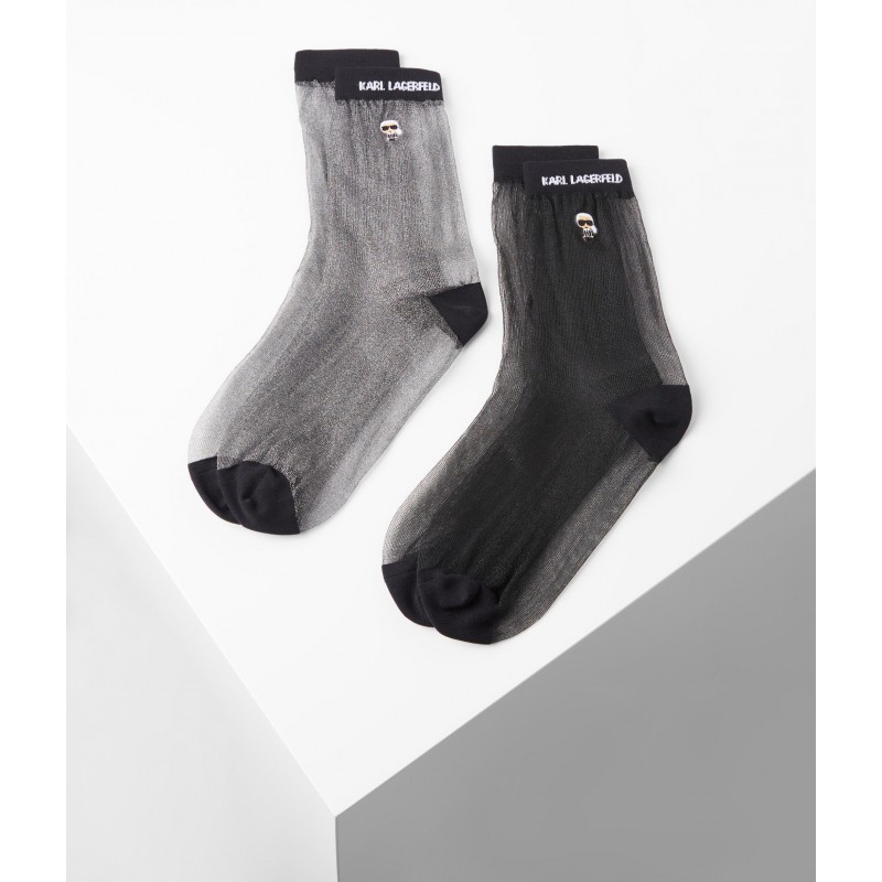 PACK CHAUSSETTES KARL LAGERFELD NOIR 205W6002